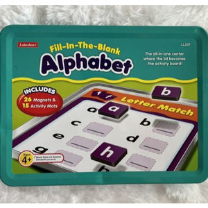 Lakeshore Fill-In-The-Blank Alphabet Activity Tin